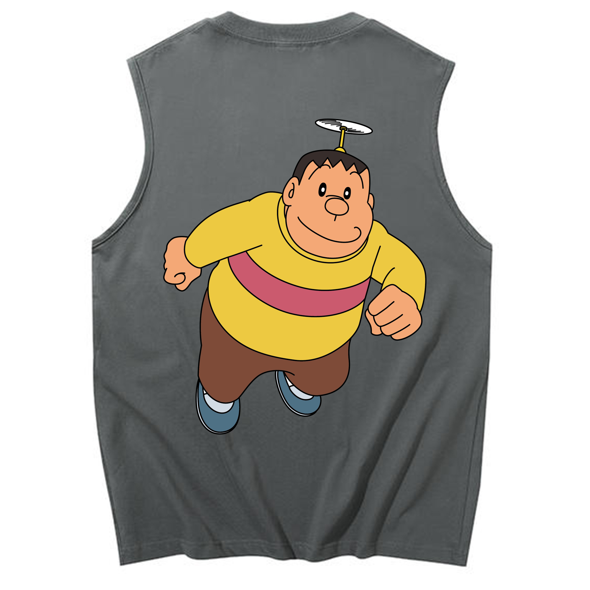 （画像用） ドラえもん 剛田武 Doraemon Gouta Takeshi コットン100％タンクトップ（背面プリント）